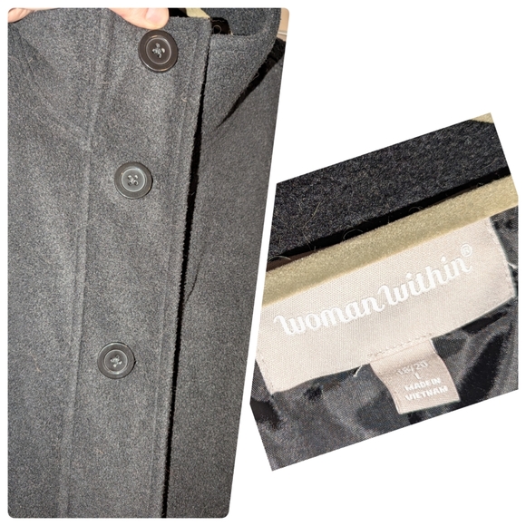 Fleece Swing Funnel Neck Coat size 18/20 - Picture 5 of 7